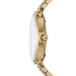 Montre femme Michael Kors Portia 36.5 mm réf. MK3788, cadran noir, bracelet acier – vue de trois-quarts