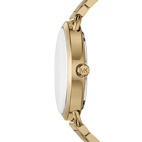 Montre femme Michael Kors Portia 36.5 mm réf. MK3788, cadran noir, bracelet acier – vue de trois-quarts