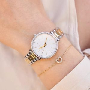 Montre femme Michael Kors Pyper réf. MK1041, mouvement quartz, boîtier 32 mm, acier inoxydable – vue principale, Horlova Maroc
