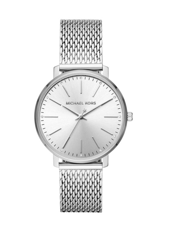 Montre femme Michael Kors Pyper 38 mm réf. MK4338, bracelet maille milanaise, mouvement quartz – vue de face | Horlova Maroc