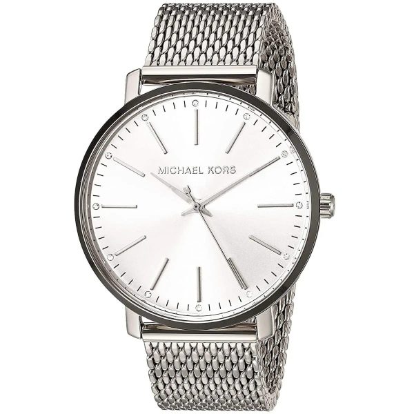 Montre femme Michael Kors Pyper 38 mm réf. MK4338, bracelet maille milanaise – vue de trois-quarts