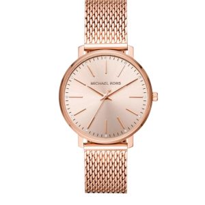 Montre femme Michael Kors Pyper Minimalisme 38 mm réf. MK4340, bracelet maille milanaise, mouvement quartz – vue de face | Horlova Maroc