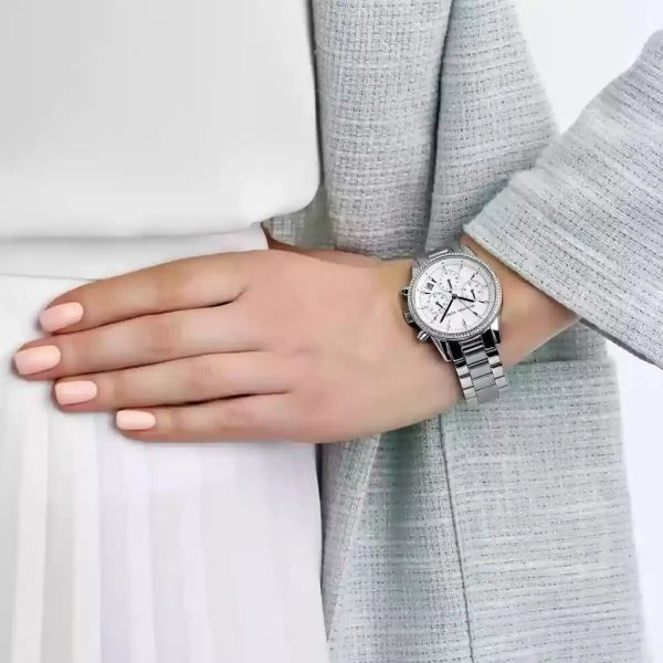 Montre femme Michael Kors Ritz réf. MK6428, mouvement quartz, boîtier 37 mm, acier inoxydable – vue principale, Horlova Maroc