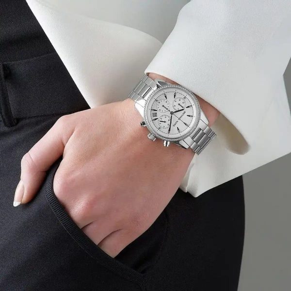 Montre femme Michael Kors Ritz réf. MK6428, mouvement quartz, boîtier 37 mm, acier inoxydable – quatrième vue