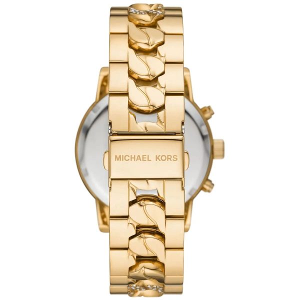 Montre femme Michael Kors Ritz Glamour Pavé 41 mm réf. MK6937, cadran doré, mouvement quartz – autre angle