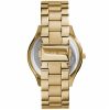Montre femme Michael Kors Runway 42 mm réf. MK3179, cadran doré, bracelet acier – autre angle