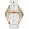Montre femme Michael Kors Sage 38 mm réf. MK4818, cadran nacré, bracelet cuir – autre angle