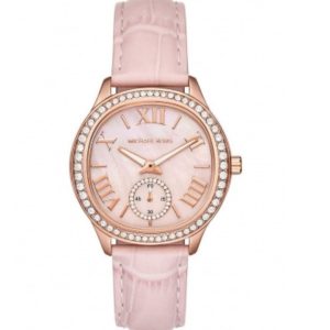 Montre femme Michael Kors Sage réf. MK4820, bracelet acier, mouvement quartz – vue de face | Horlova Maroc