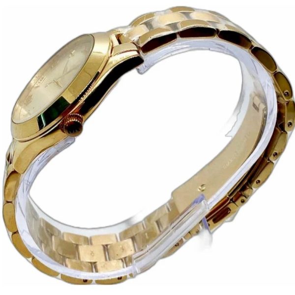 Montre femme Michael Kors Slim Runway 33 mm réf. MK3456, cadran doré, bracelet acier – autre angle
