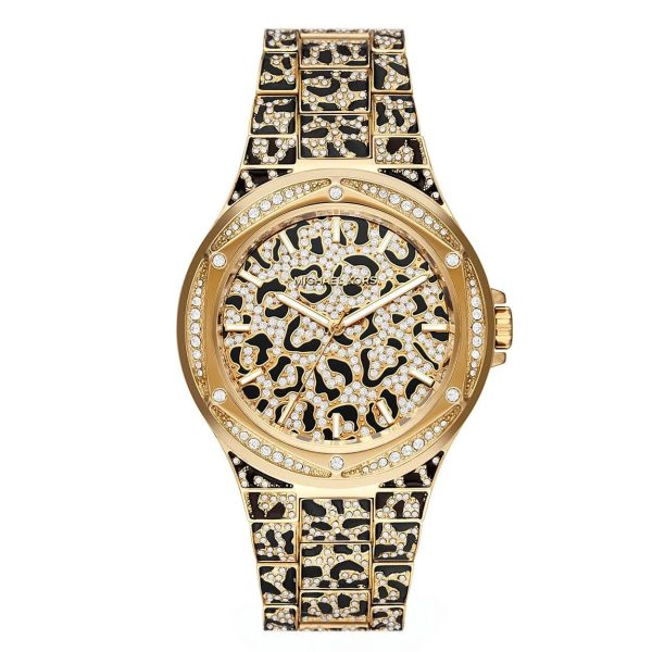 Montre femme Michael Kors Slim Runway 33 mm réf. MK3513, cadran doré, mouvement quartz – vue de face | Horlova Maroc