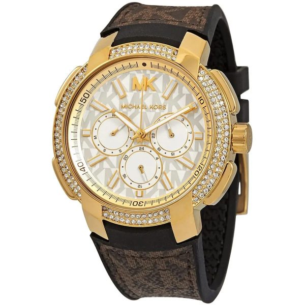 Montre femme Michael Kors Sydney réf. MK6948, mouvement quartz, boîtier 42 mm, silicone – troisième vue
