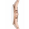 Montre femme Michael Kors Whitney Rose Gold 38 mm réf. MK6694, cadran blanc, bracelet acier – vue de trois-quarts