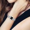 Montre femme Tissot réf. T02128582, mouvement quartz, boîtier 24 mm, acier inoxydable – vue principale, Horlova Maroc