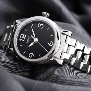 Montre femme Tissot réf. T0282101105700, mouvement quartz, boîtier 28 mm, acier inoxydable, verre saphir – vue principale, Horlova Maroc