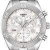 Montre femme Tissot réf. T1019171111600, chronographe quartz, boîtier 38 mm, acier inoxydable, verre saphir, étanche 100 m – troisième vue