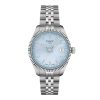 Montre femme Tissot Ballade 34 mm réf. T156.210.11.351.00, cadran bleu, mouvement quartz – vue de face | Horlova Maroc