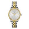 Montre femme Tissot Ballade 34 mm réf. T1562102203100, cadran argenté, bracelet acier, mouvement quartz – vue de face | Horlova Maroc