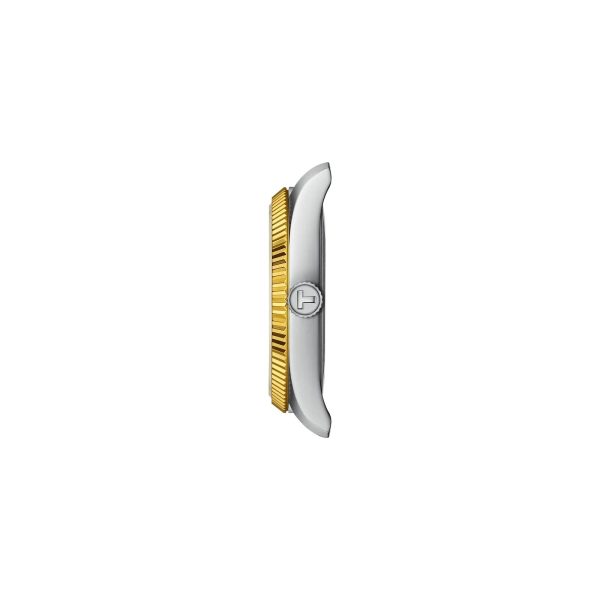 Montre femme Tissot Ballade 34 mm réf. T1562102203100, cadran argenté, bracelet acier – vue de profil