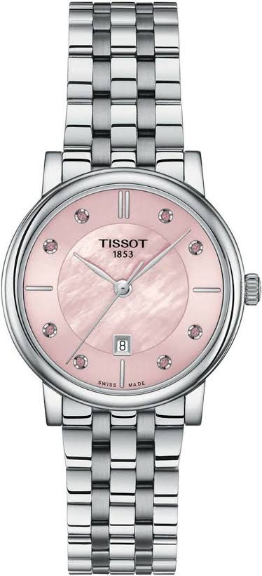 Montre femme Tissot Carson Premium réf. T1222101115900, mouvement quartz, boîtier 30 mm, acier inoxydable – vue principale, Horlova Maroc