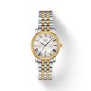 Montre femme Tissot Carson Premium 30 mm réf. T1222102203300, cadran argenté, bracelet acier, mouvement quartz – vue de face | Horlova Maroc