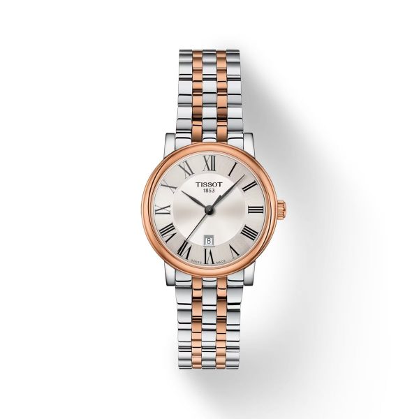 Montre femme Tissot Carson Premium 30 mm réf. T1222102203301, cadran argenté, mouvement quartz – vue de face | Horlova Maroc