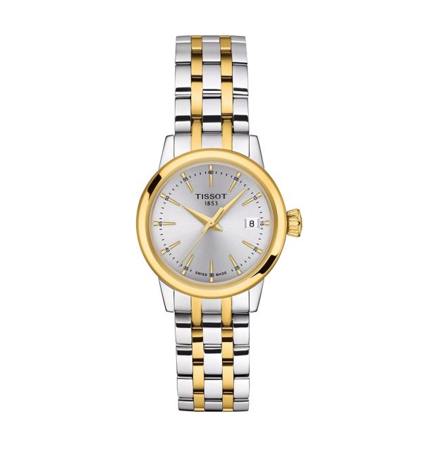 Montre femme Tissot Classic Dream 28 mm réf. T1292102203100, cadran argenté, mouvement quartz – autre angle