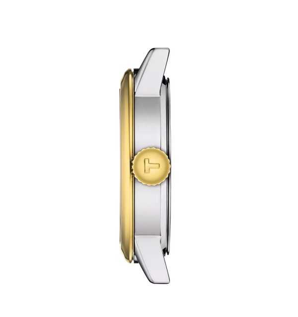 Montre femme Tissot Classic Dream 28 mm réf. T1292102203100, cadran argenté – vue rapprochée