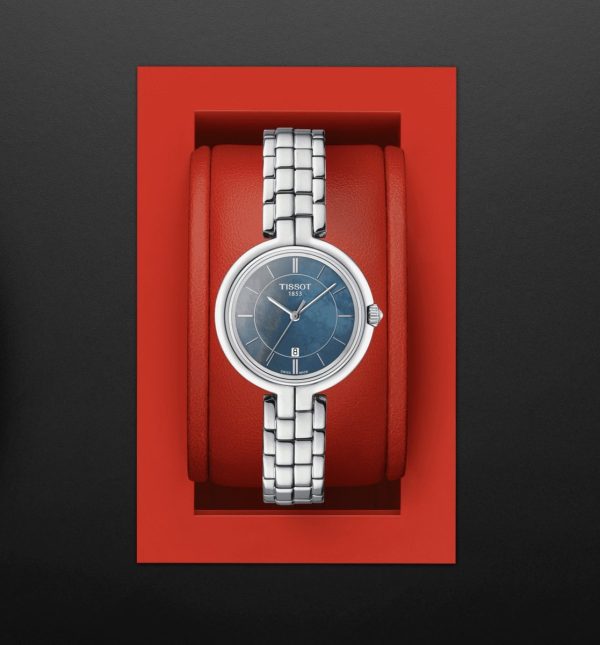 Montre femme Tissot Flamingo réf. T094.210.11.121.00, mouvement quartz, acier inoxydable – deuxième vue