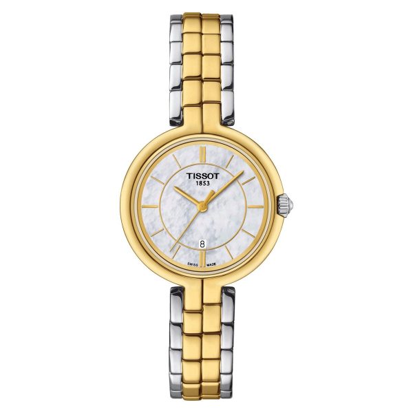 Montre femme Tissot Flamingo réf. T094.210.22.111.01, mouvement quartz, acier inoxydable – vue principale, Horlova Maroc