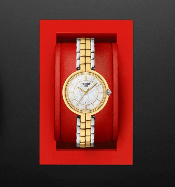 Montre femme Tissot Flamingo réf. T094.210.22.111.01, mouvement quartz, acier inoxydable – deuxième vue