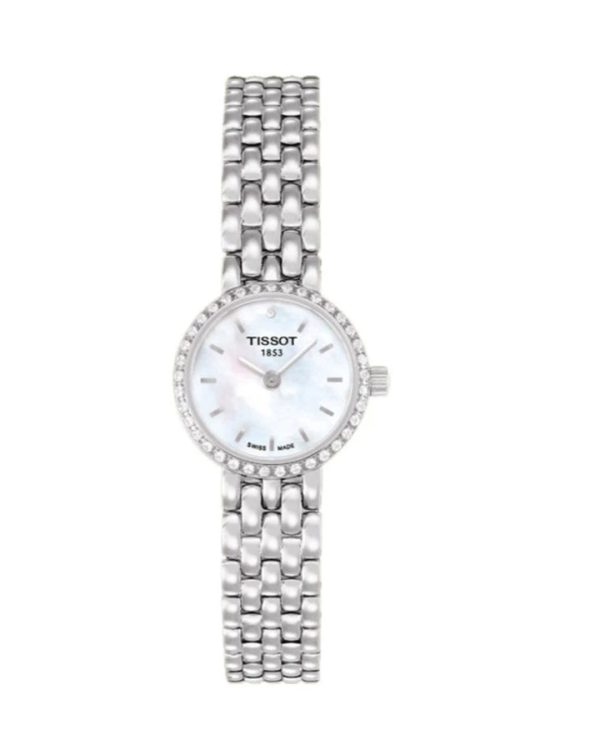 Montre femme Tissot Lovely Collection réf. T058.009.61.116.00, cadran nacré, bracelet acier, mouvement quartz – vue de face | Horlova Maroc