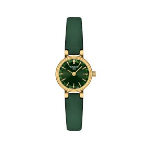Montre femme Tissot Lovely Round réf. T140.009.36.091.00, mouvement quartz, acier inoxydable, cuir – vue principale, Horlova Maroc