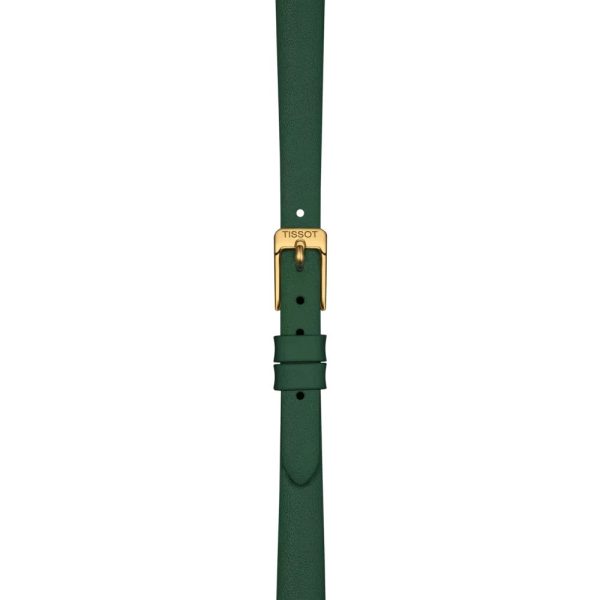 Montre femme Tissot Lovely Round réf. T140.009.36.091.00, mouvement quartz, acier inoxydable, cuir, verre saphir – quatrième vue