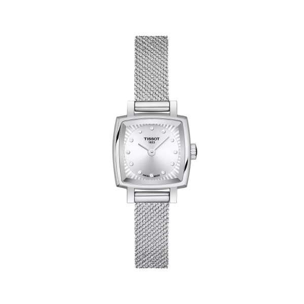 Montre femme Tissot Lovely Square réf. T058.109.11.036.00, mouvement quartz, boîtier 20 mm, acier inoxydable – vue principale, Horlova Maroc