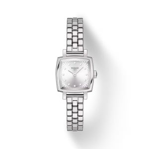 Montre femme Tissot Lovely Square réf. T0581091103601, mouvement quartz, boîtier 20 mm, cuir, verre saphir – vue principale, Horlova Maroc
