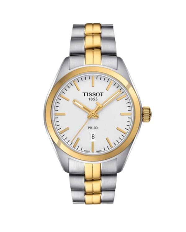 Montre femme Tissot PR 100 33 mm réf. T1012102203100, mouvement quartz – vue de face | Horlova Maroc