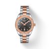 Montre femme Tissot PR 100 Sport Chic 36 mm réf. T1019102206100, cadran anthracite, mouvement quartz – vue de face | Horlova Maroc
