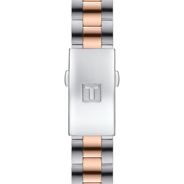 Montre femme Tissot PR 100 Sport Chic 36 mm réf. T1019102211600, cadran nacré, bracelet acier – vue de trois-quarts