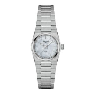 Montre femme Tissot PRX réf. T137.010.11.111.00, mouvement quartz, boîtier 25 mm, acier inoxydable – vue principale, Horlova Maroc