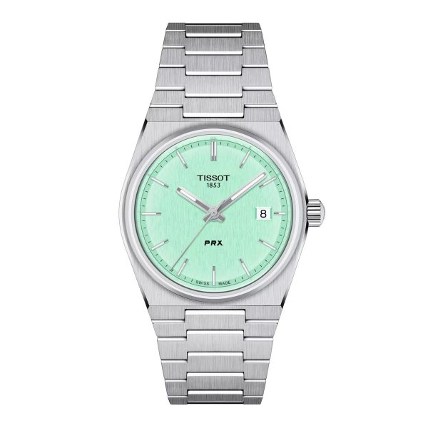 Montre femme Tissot PRX réf. T137.210.11.091.00, mouvement quartz, boîtier 35 mm, acier inoxydable – vue principale, Horlova Maroc