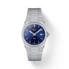 Montre femme Tissot PRX 35 mm réf. T1372101104100, cadran bleu, mouvement quartz – vue de face | Horlova Maroc