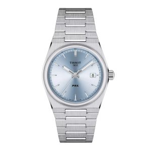 Montre femme Tissot PRX réf. T1372101135100, mouvement quartz, boîtier 35 mm, acier inoxydable, verre saphir – vue principale, Horlova Maroc