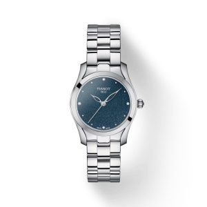 Montre femme Tissot Wave réf. T1122101104600, mouvement quartz, boîtier 30 mm, acier inoxydable – vue principale, Horlova Maroc