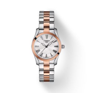 Montre femme Tissot Wave réf. T1122102211301, mouvement quartz, boîtier 30 mm, acier inoxydable – vue principale, Horlova Maroc