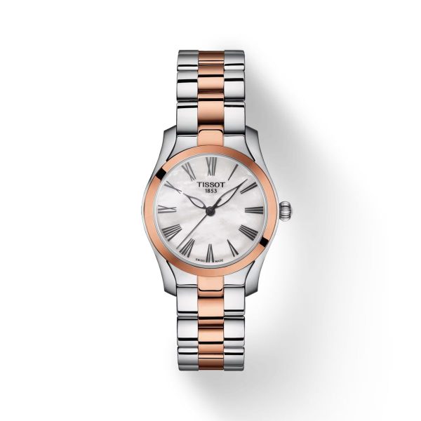 Montre femme Tissot Wave réf. T1122102211301, mouvement quartz, boîtier 30 mm, acier inoxydable – vue principale, Horlova Maroc