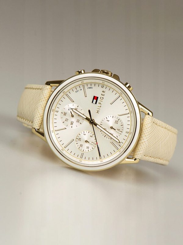 Montre femme Tommy Hilfiger réf. 1781790, acier inoxydable, cuir – troisième vue – Horlova Maroc