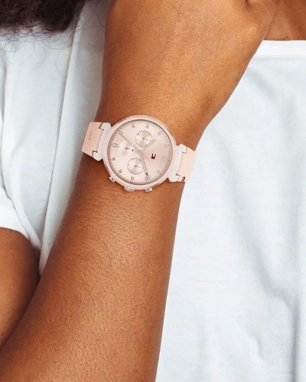 Montre femme Tommy Hilfiger réf. 1782343, chronographe quartz, acier inoxydable, cuir – vue principale, Horlova Maroc