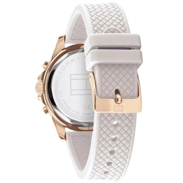 Montre femme Tommy Hilfiger réf. 1782199, mouvement quartz, boîtier 38 mm, caoutchouc, étanche 30 m – quatrième vue