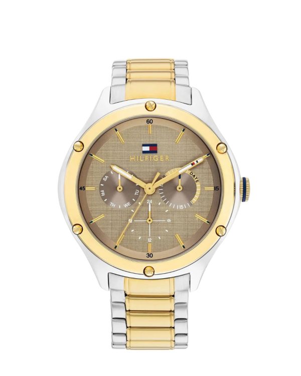 Montre femme Tommy Hilfiger Lexi réf. 1782658, bracelet acier, mouvement quartz – vue de face | Horlova Maroc