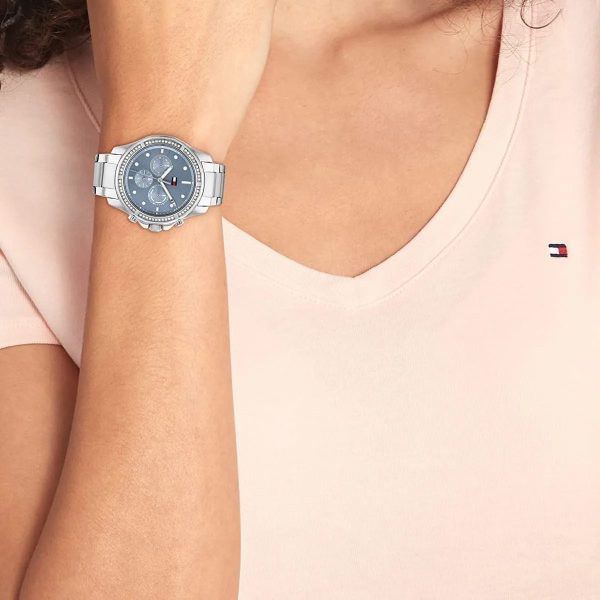 Montre femme Tommy Hilfiger Preppy réf. 1782569, mouvement quartz, boîtier 41 mm, acier inoxydable – vue principale, Horlova Maroc
